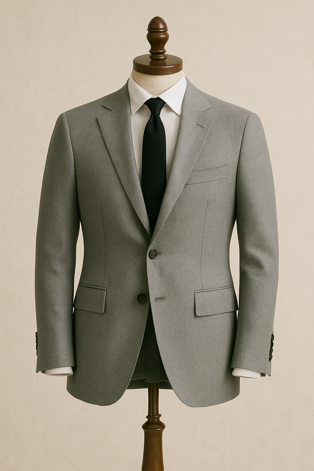 Abito Monopetto in lana Tasmania 150s | Grigio chiaro