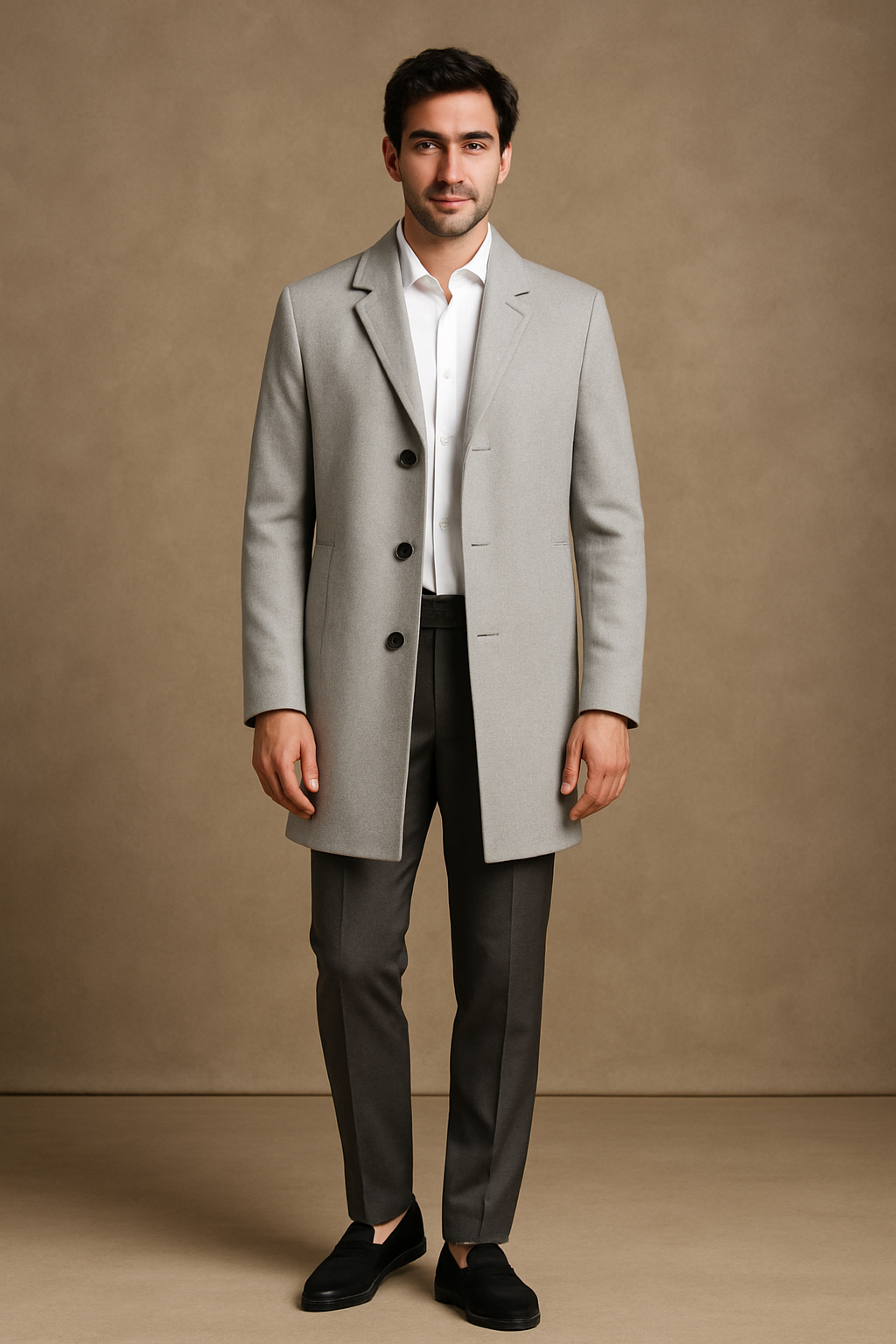 Cappotto corto | Grigio Chiaro
