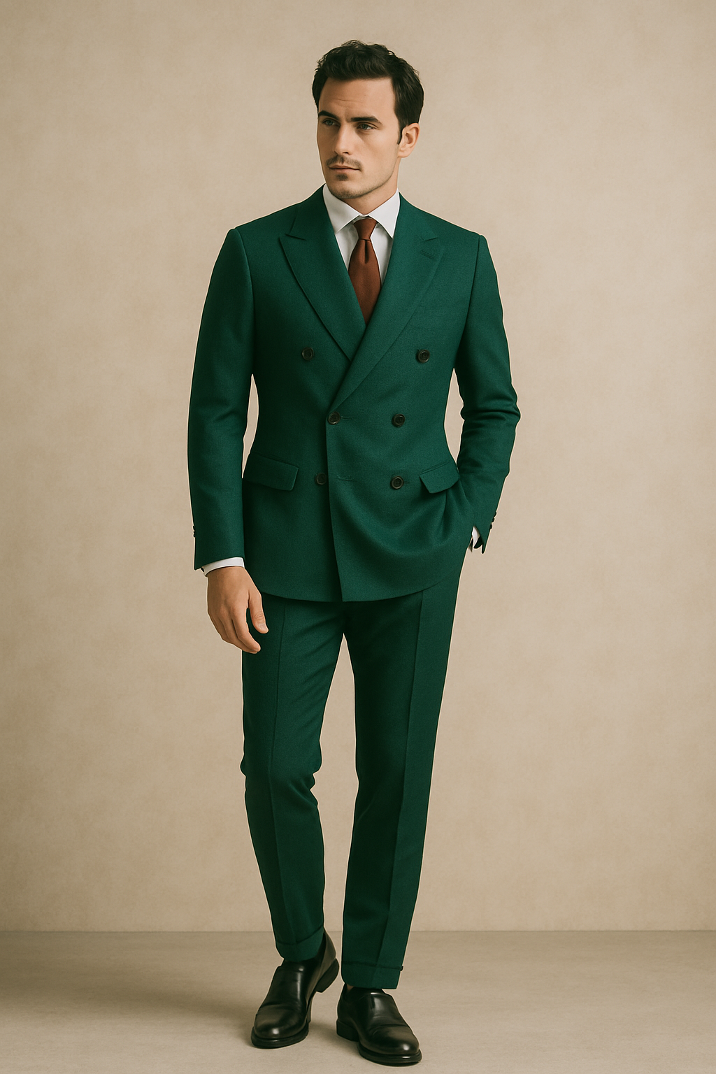 Abito Doppiopetto in lana Tasmania 100s | Verde Gucci