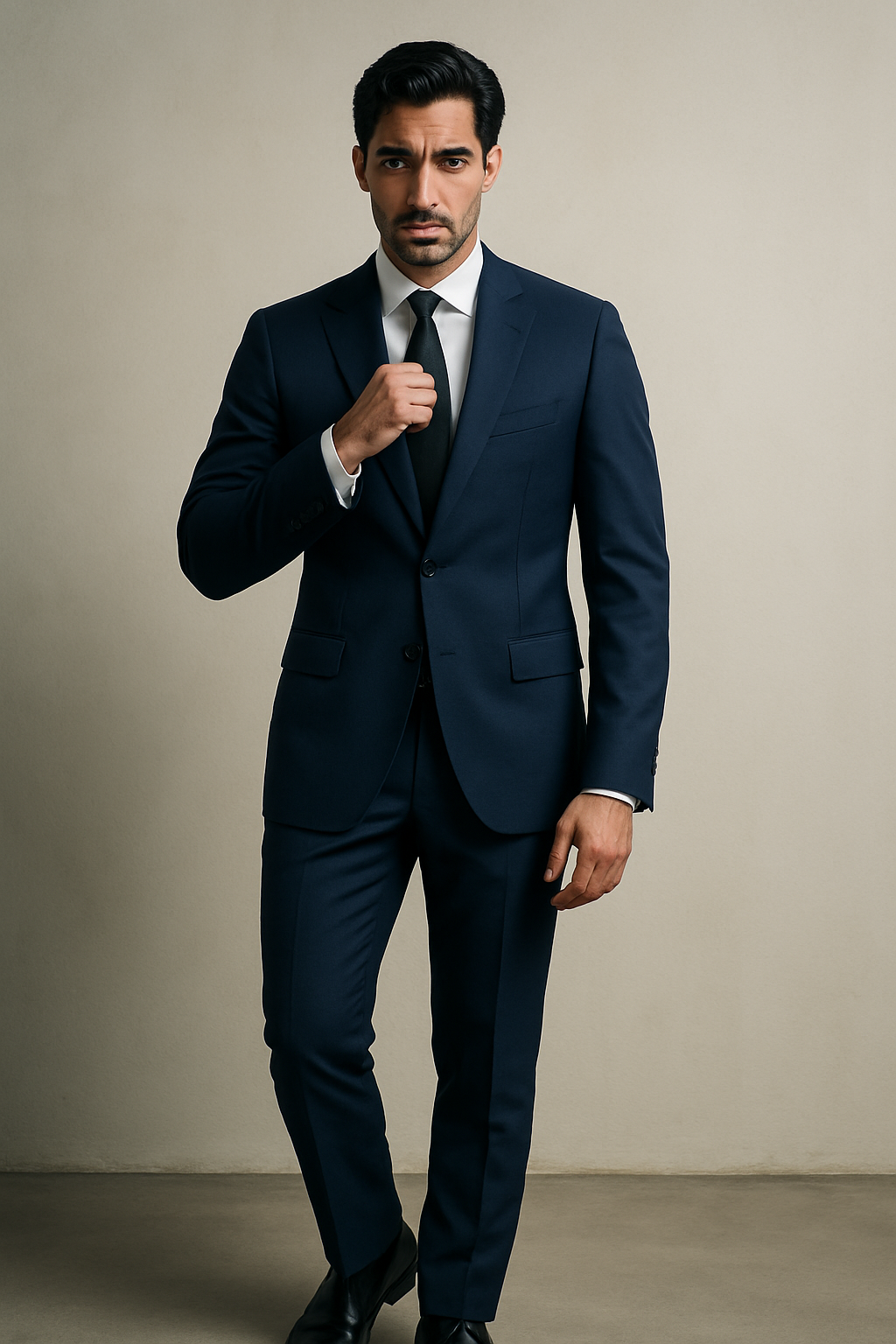 Abito Monopetto in lana Tasmania 100s | Blu