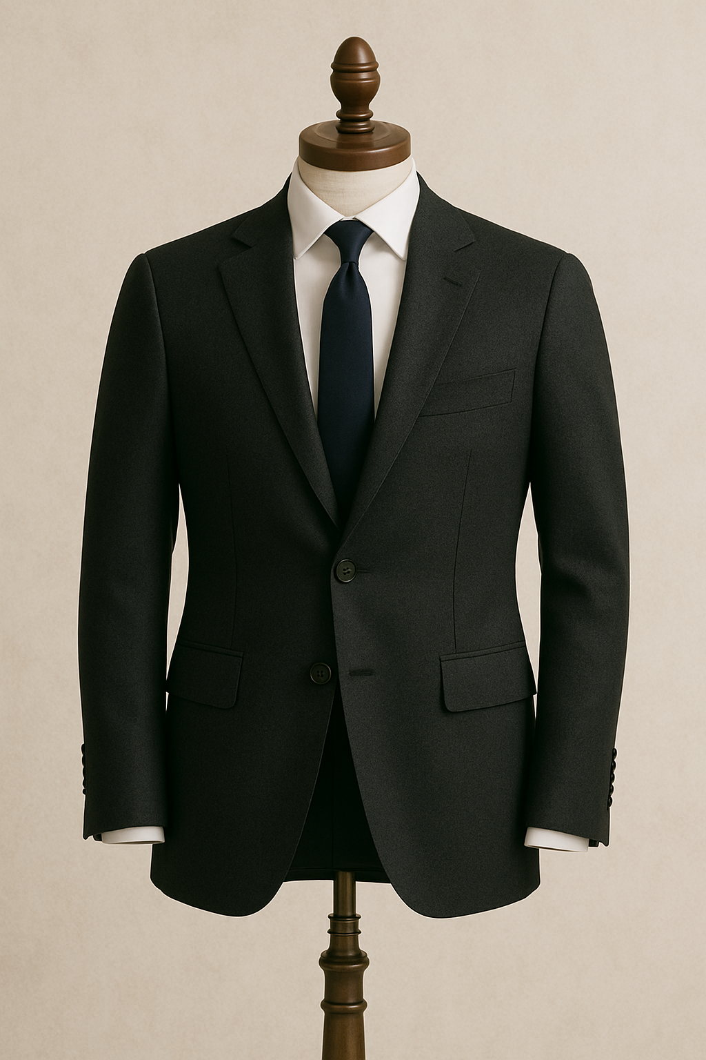 Abito Monopetto in lana Tasmania 150s | Grigio scuro