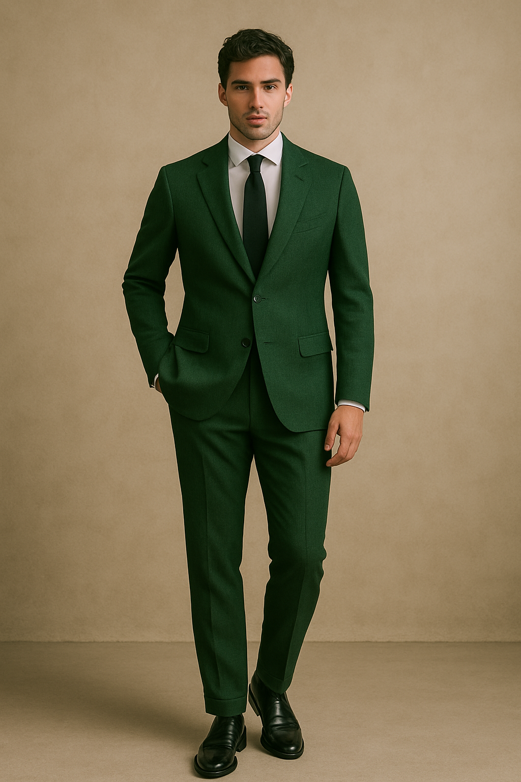 Abito Monopetto in lana Tasmania 100s | Verde Gucci