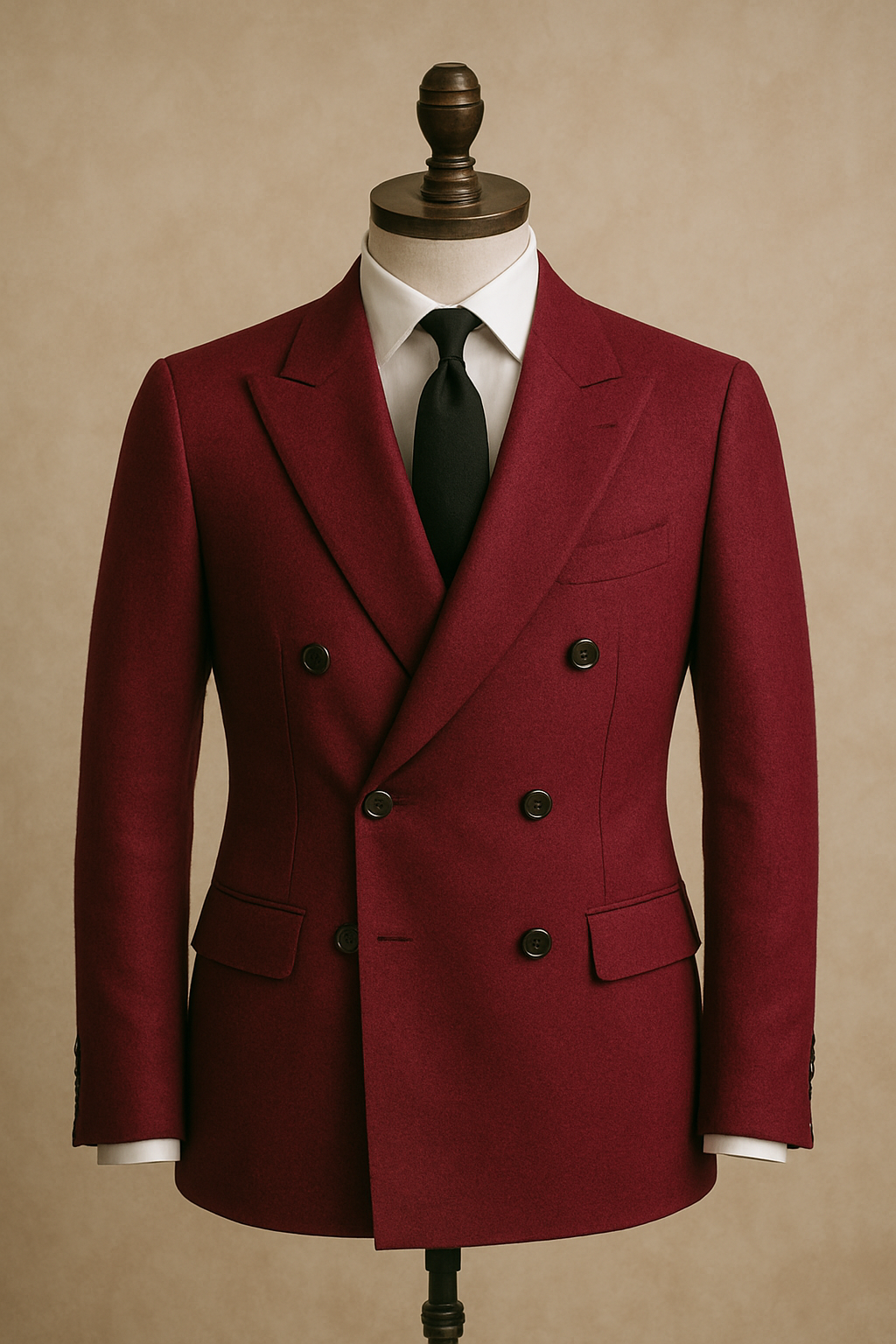 Abito Doppiopetto in lana Tasmania 100s | Amaranto